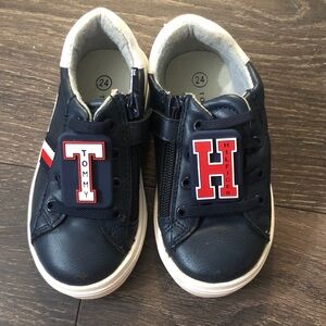 Tommy Hilfiger Kids Navy and White Sneakers